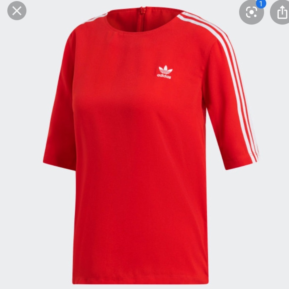Super cute red adidas shirt. - Picture 1 of 5